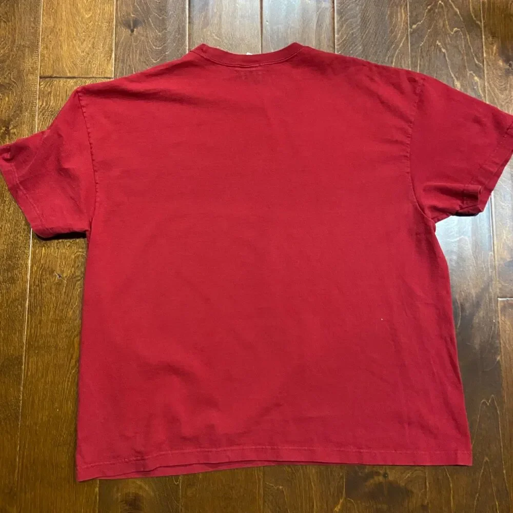 Old Navy Vintage 2002 Y2K USA Flag Red Cotton Crewneck T-Shirt Men's Size XL
